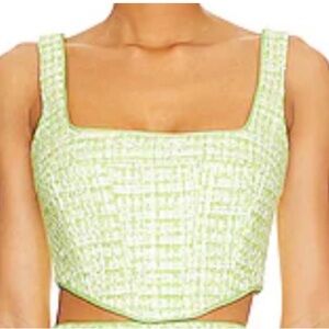 Lovers‎ + Friends Lime Tweed Tank Top